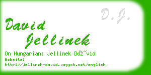 david jellinek business card